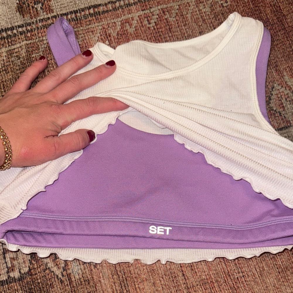 Set Active Double Layer Scallop Sports Bra - Picture 6 of 7